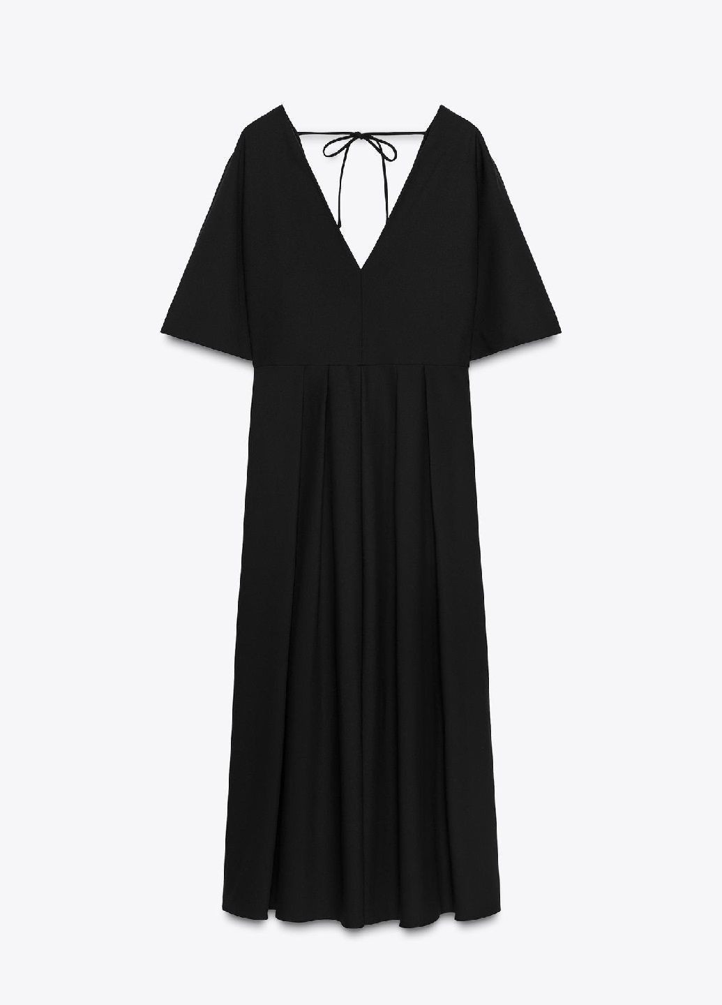 Черное платье Zara однотонное