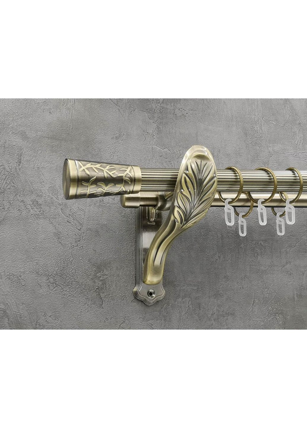 Карниз Севилья рифленая штанга двойной ретро 25/19 мм 160 см Антик Quadrum (352782687)