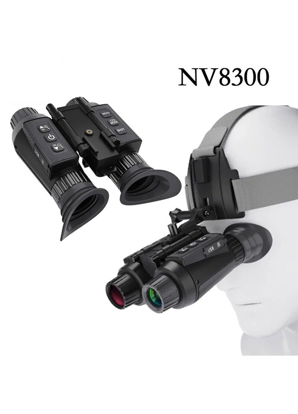 Тактический бинокль ночного видения NV8300 Super Light HD 36MP 3D 4K (до 500м) No Brand (332636575)