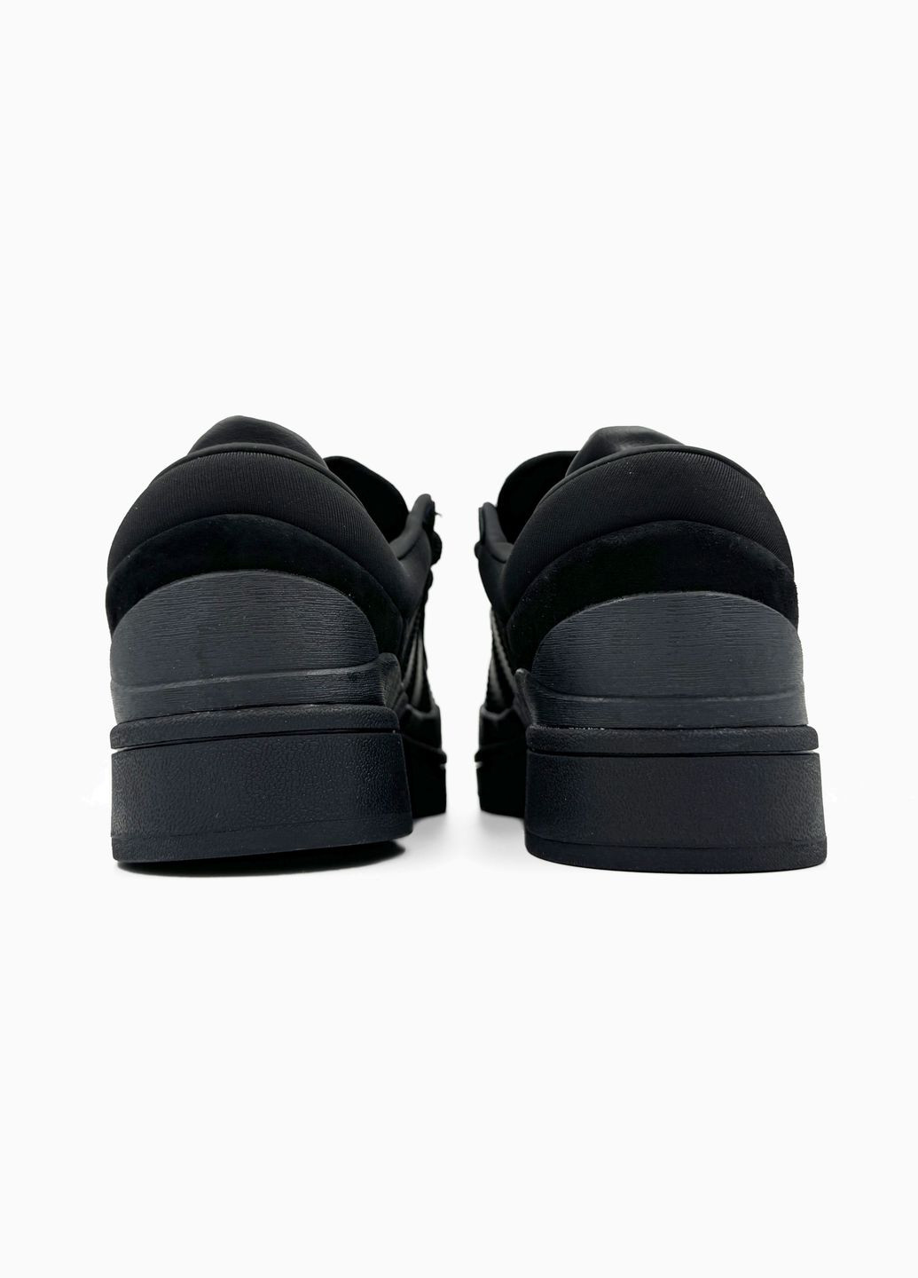 Чорні Осінні кросівки чоловічі і жіночі adidas campus x bad bunny black | адідас кампус х бед бані чорні No Brand