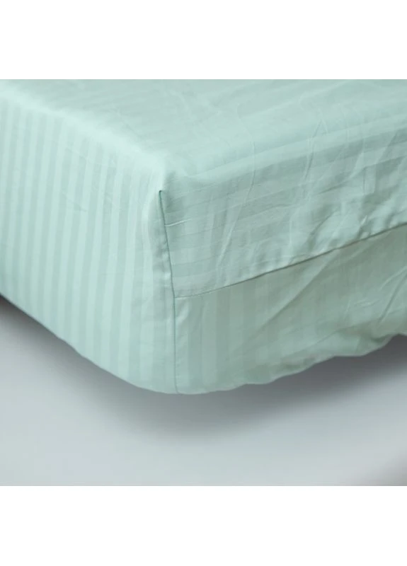 Простыня на резинке Сатин Страйп 150х200х25 см (MS-850005452) Moon&Star Stripe Mint (386590492)