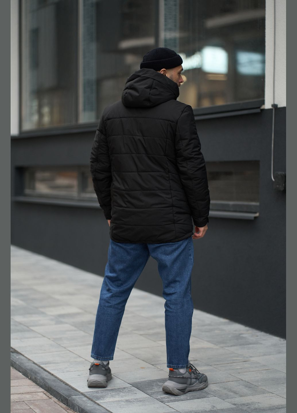 Чорна зимня куртка зимова чоловіча "everest" чорна Intruder