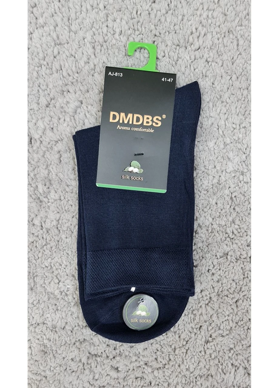 Шкарпетки чоловічі однотонні класичні шовкові чорний DMDBS (396295555)