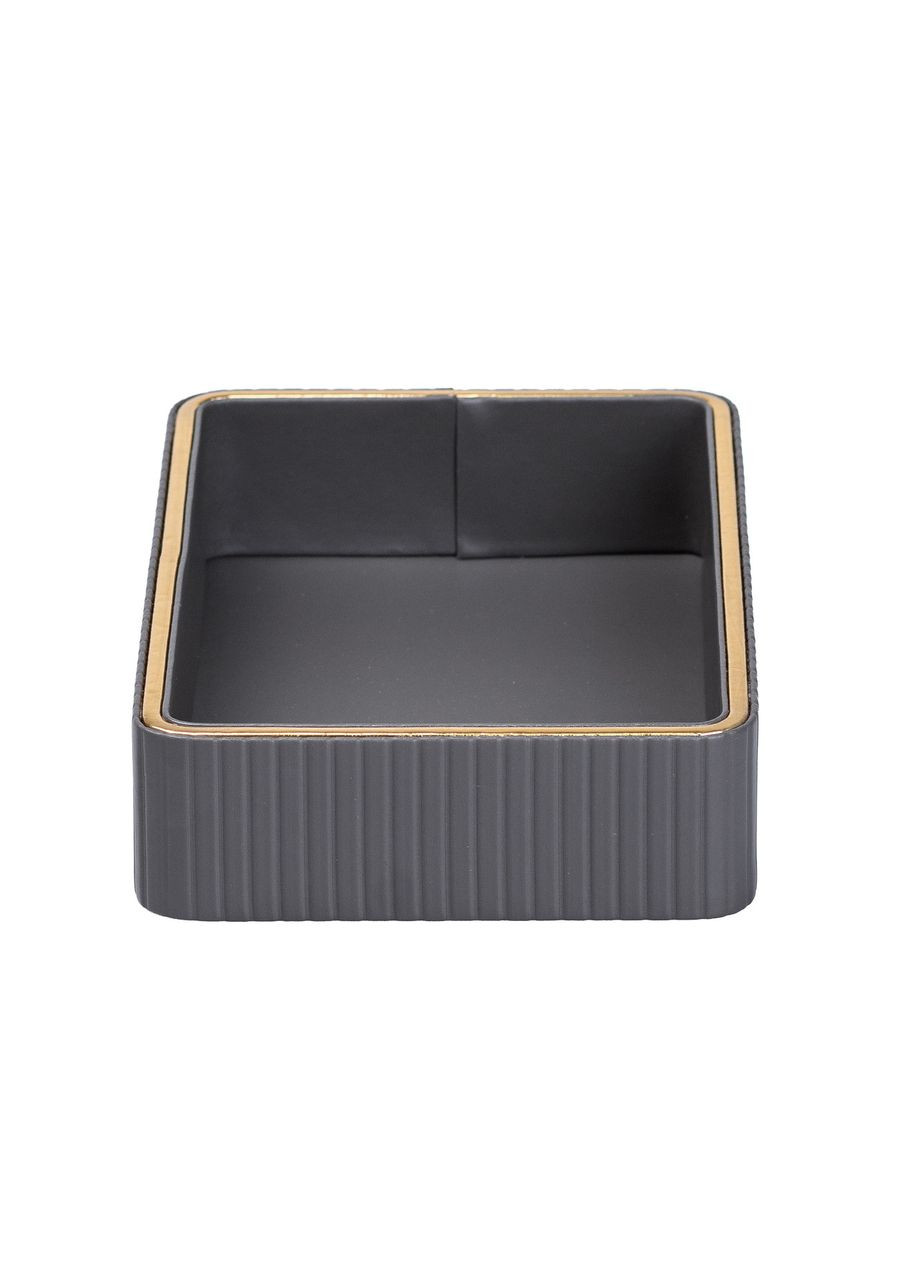 Салфетница на стол из эко-кожи 25 х 15.5 х 5 см Серый HP9900G TS Kitchen (370708015)