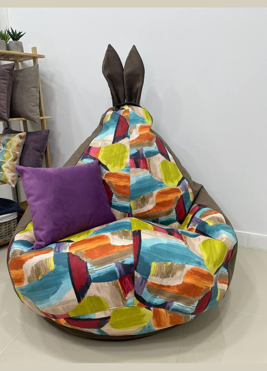 Крісло-мішок Зайчик Груша, MEGA XXXL - 160х120 Оксфорд 600D.PU.WR 216 SkyPuff (339871491)