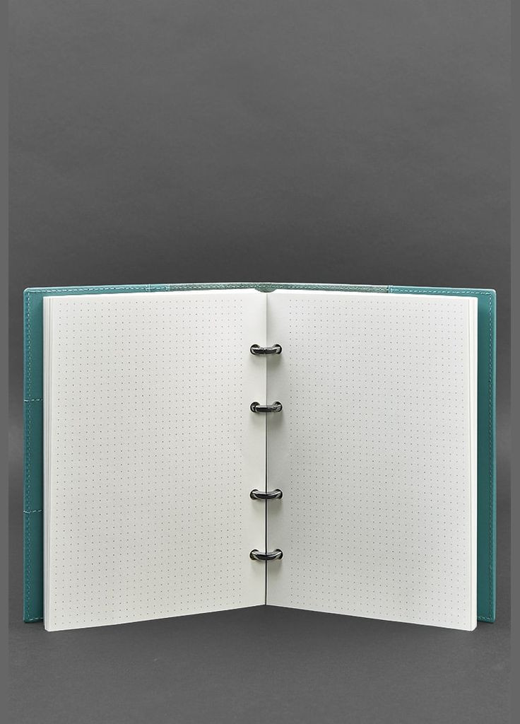 Кожаный блокнот на кольцах (софт-бук) 9.0 с бирюзовой твёрдой обложкой (A-026824) BlankNote (328961423)