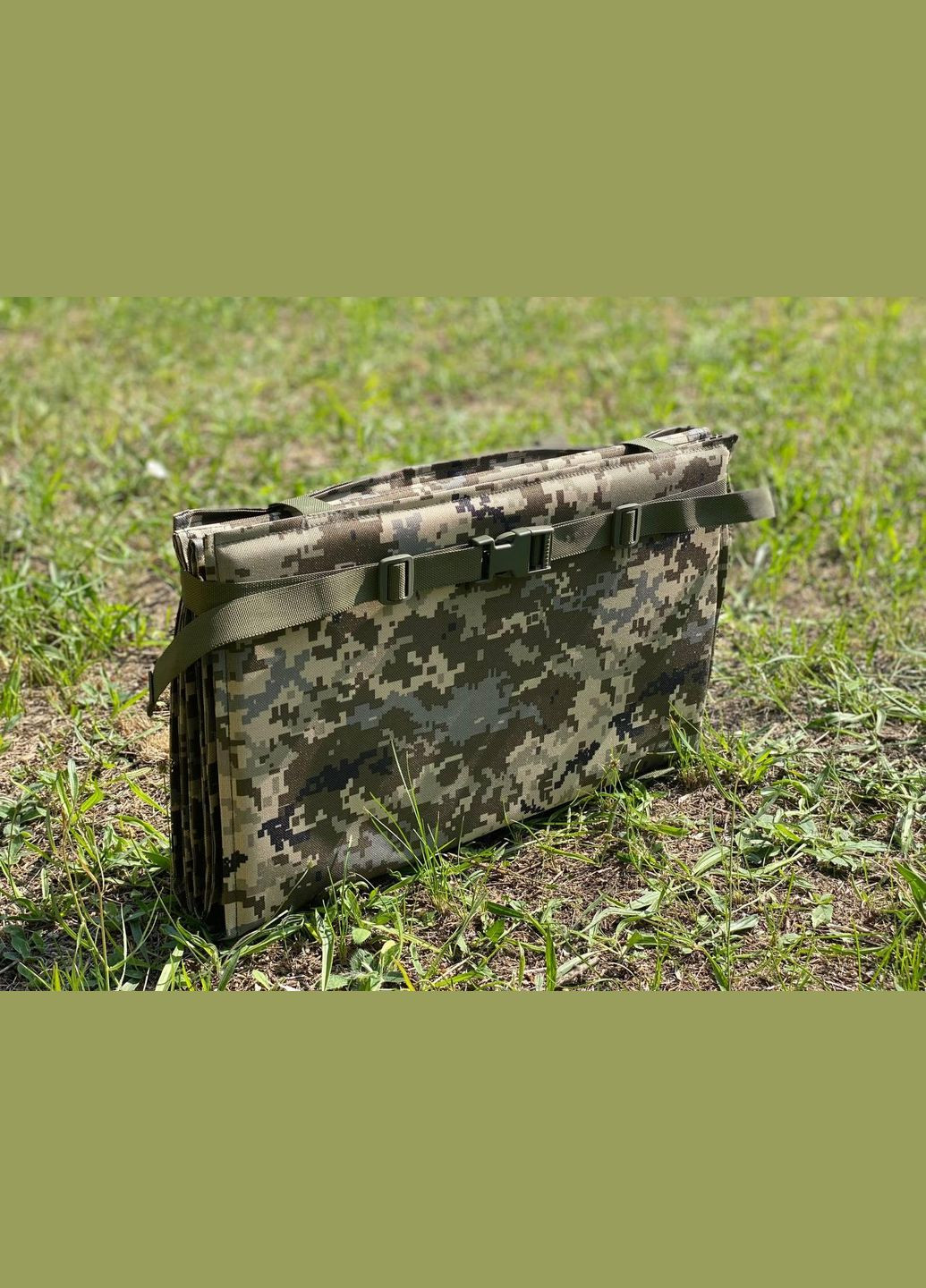 Розкладний каремат на 6 секцій(Піксель)(Олива)(Мультикам) No Brand (342375064)