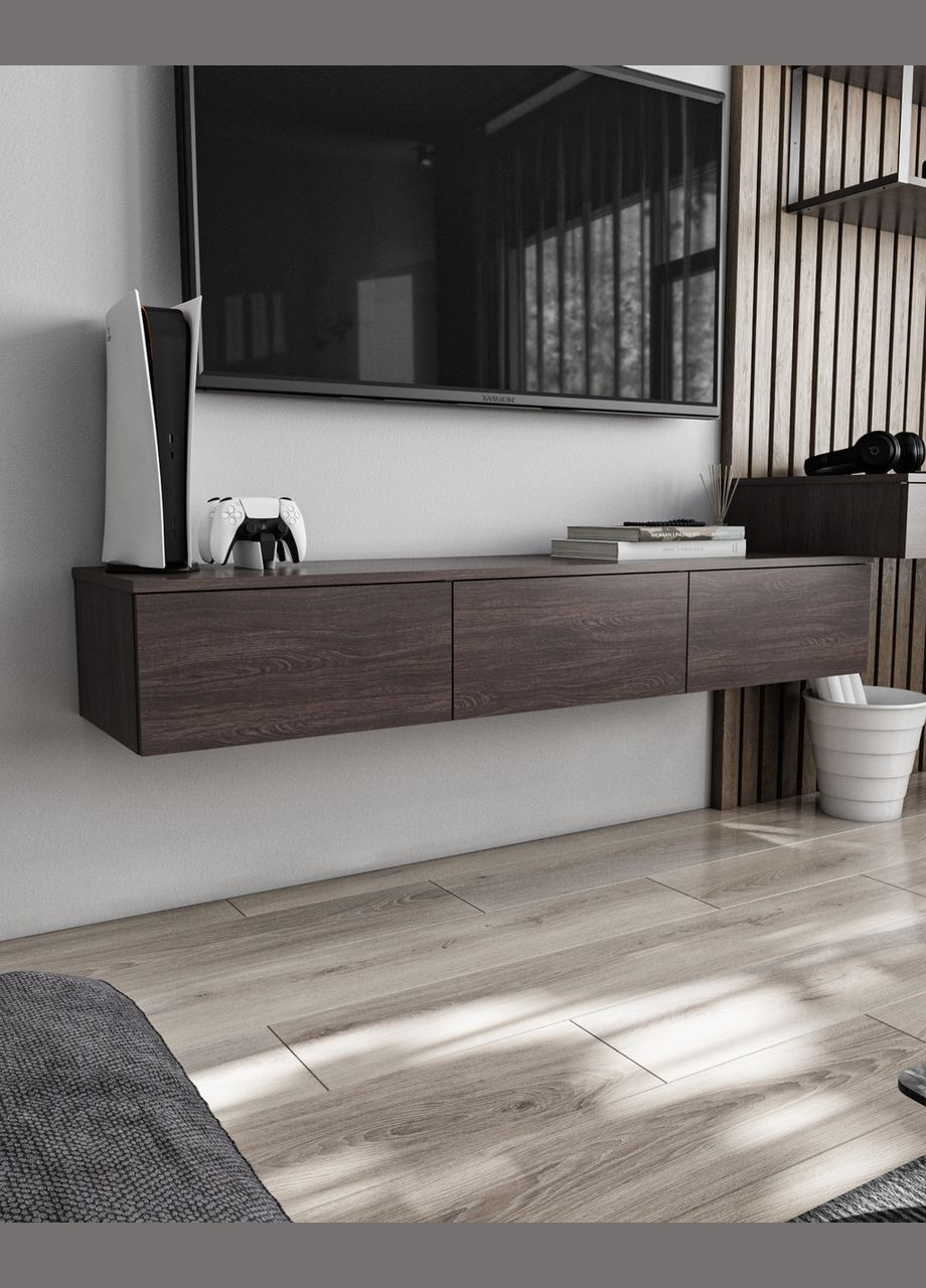 Підвісна ТБ тумба Т-221 Ш1500/В242/Г360 мм Венге магія MORELI (313859469)