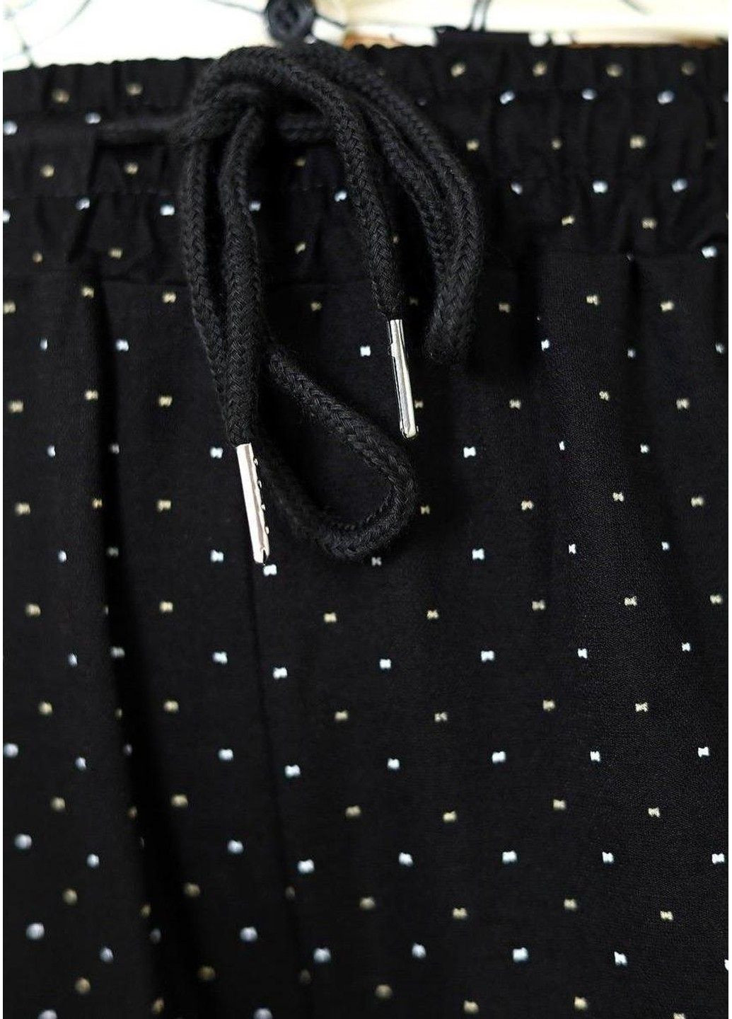 Брюки женские горошек черные Yisiman (305847706)