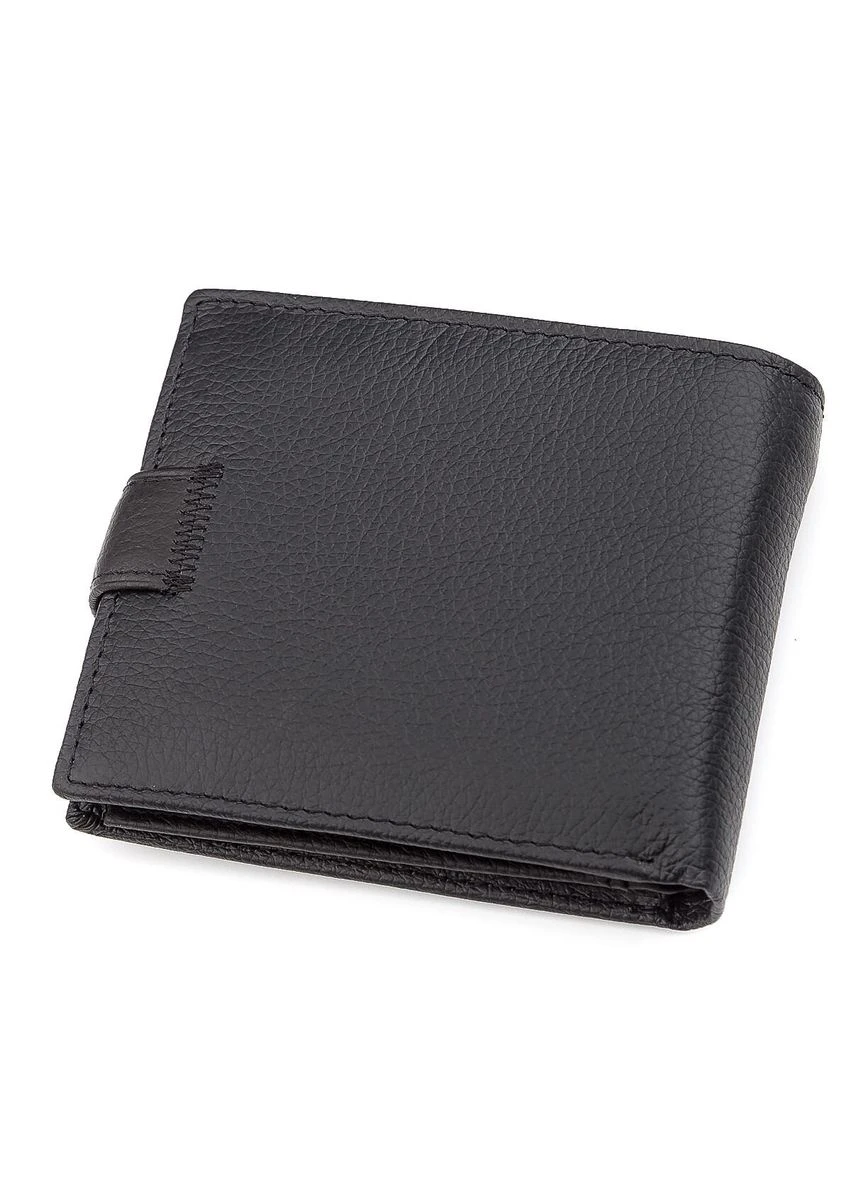 Чоловічий гаманець 18339 (ST138) дуже стильний Чорний st leather (394616090)