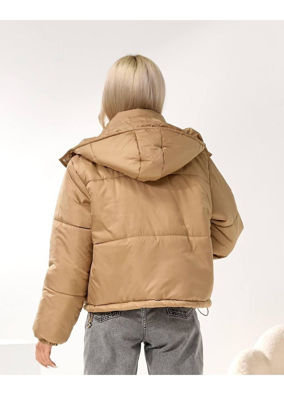 Бежева зимня тепла куртка No Brand