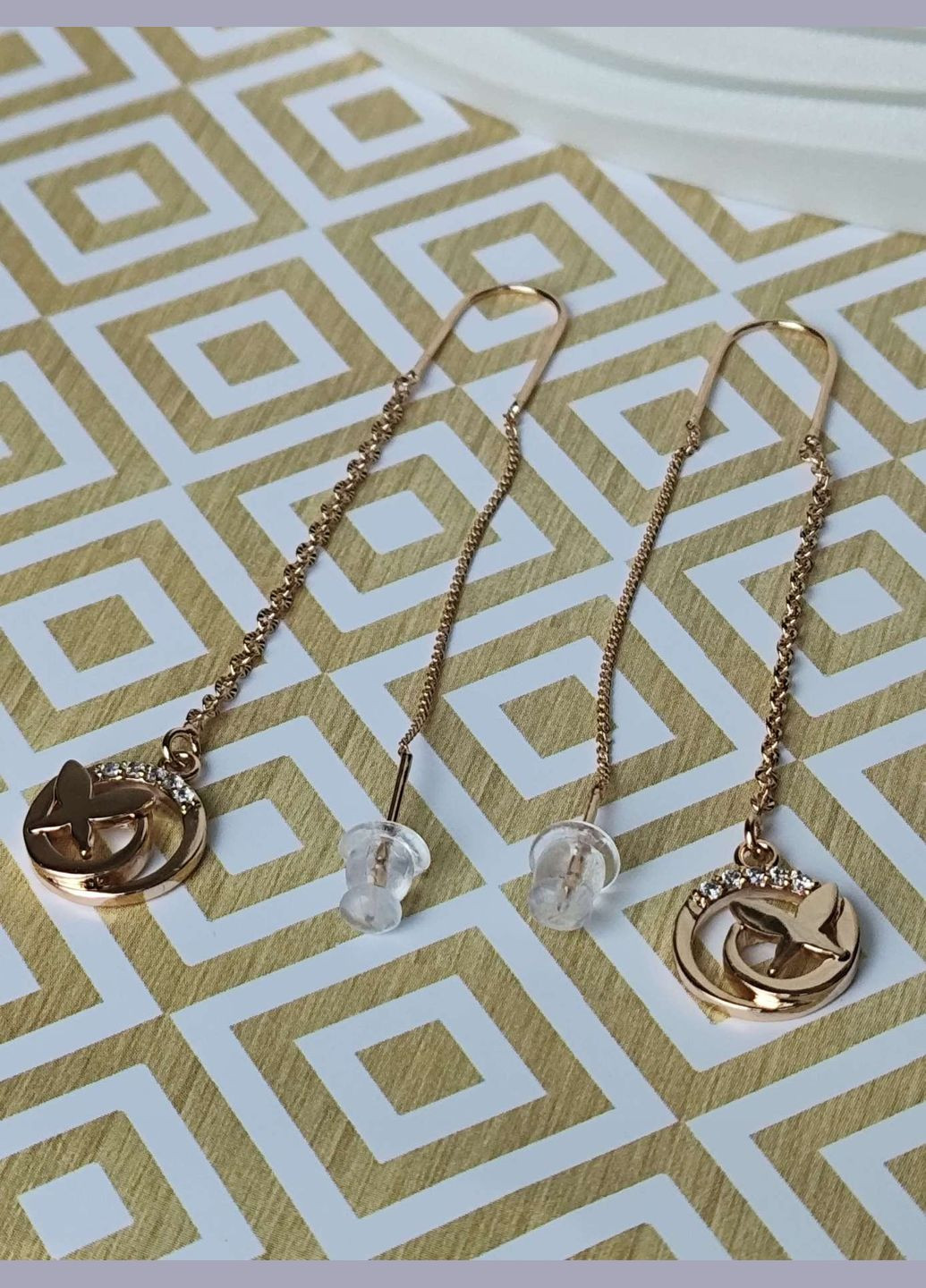 Сережки ксюпінг xuping підвіски медзолото позолота протяжки Xuping Jewelry (336190260)