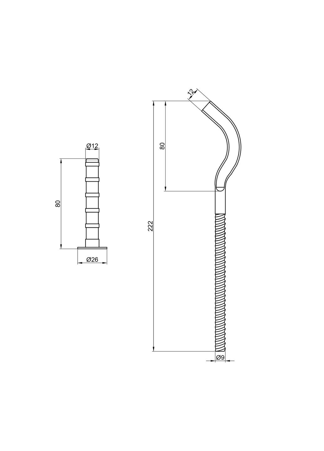 Крепеж Standart на чугунный радиатор 10х230 мм SD Plus SD113230 (341326793)