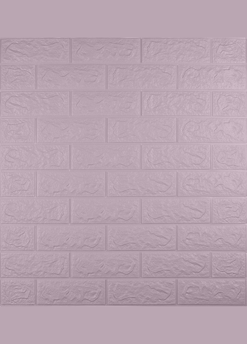 Самоклеюча декоративна 3D панель під світло-фіолетову цеглу 700x770x5мм 3D Loft (298400616)