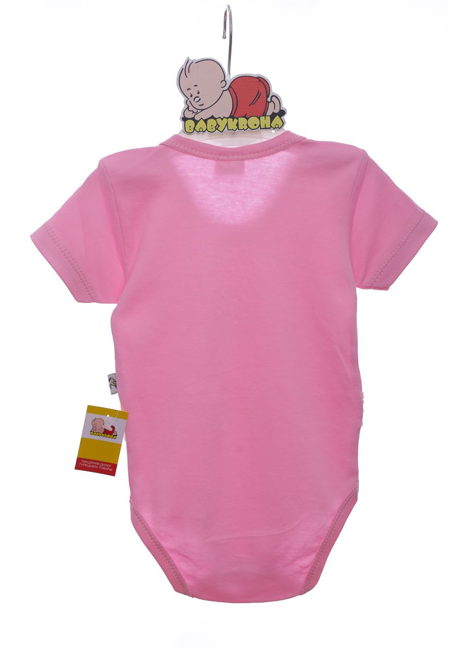 Боди с коротким рукавом для девочки Сердечко розовый хлопок MiniPapi 62 см (37922) BABYKROHA (297197363)