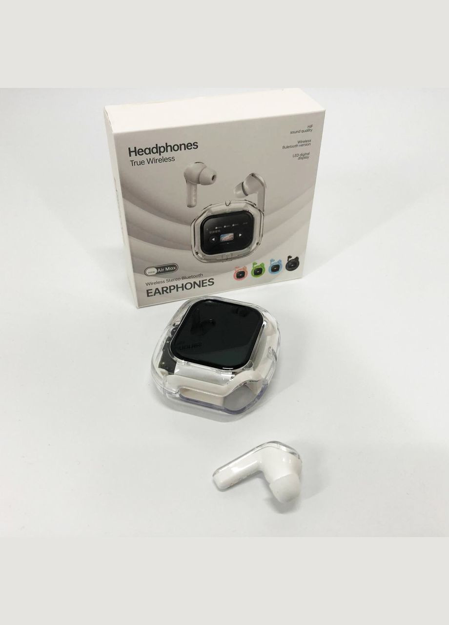 Беспроводные вакуумные наушники с LED-дисплеем, влагозащита IPx4 Bluetooth 5.4 с кейсом. Цвет: белый TWS (318019934)