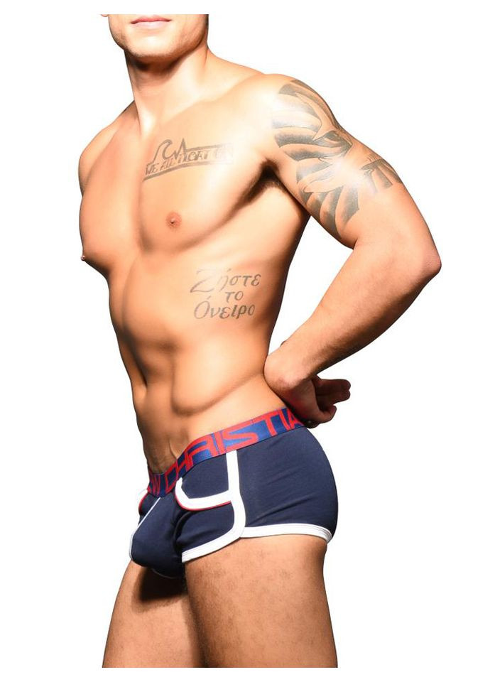 Мужские трусы боксёры Show-It Retro Pop Pocket Boxer 91845 NVY (размер - М) Andrew Christian Боксёры (292734805)