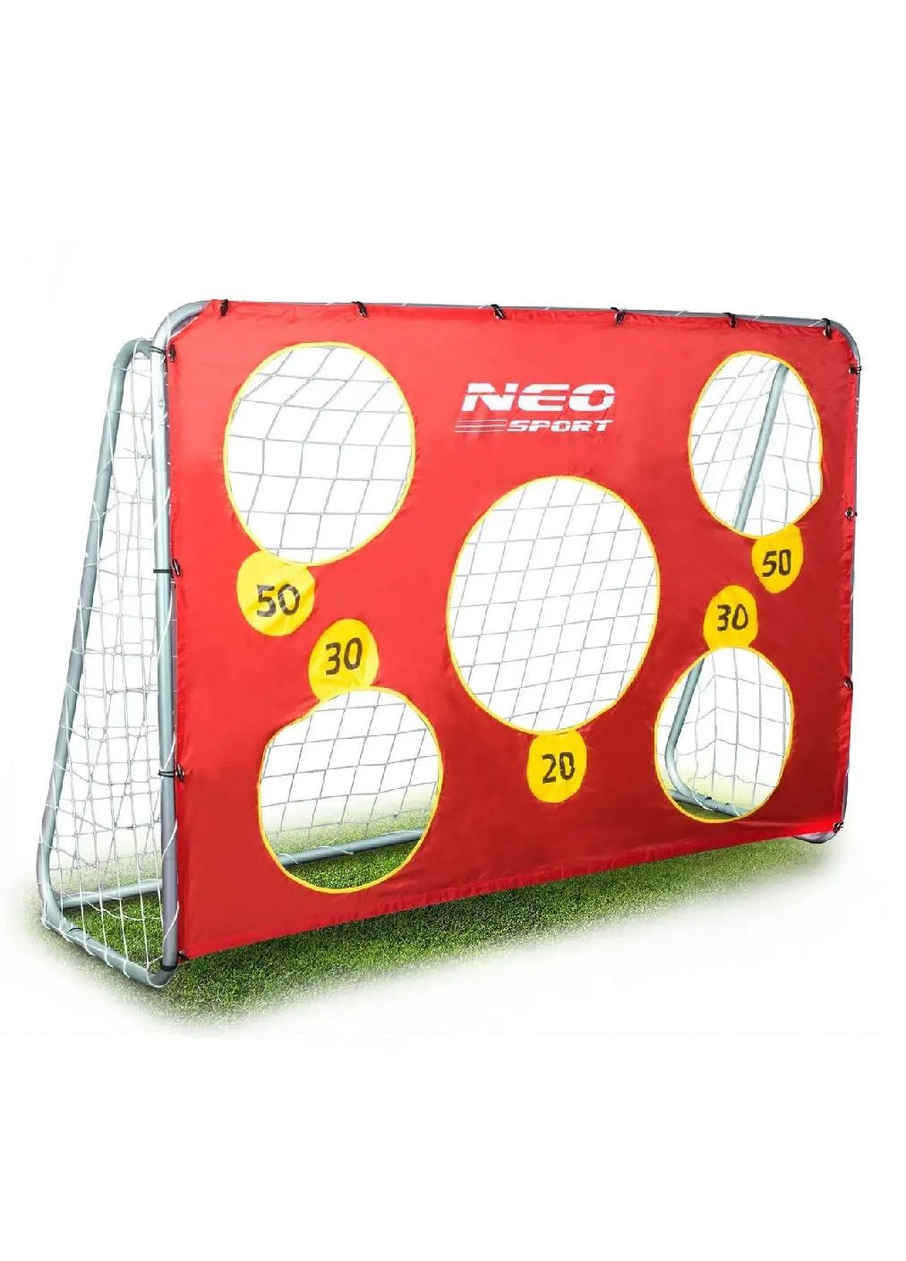 Переносні великі футбольні ворота з прицільним килимком точності кріпильними анкерами 215х153х76 см (478776-Prob) Unbranded (311885854)