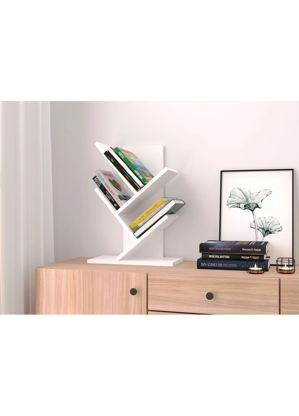 Полка книжная фигурная Gusar P-36 400х216х559 мм Белый (22793629) No Brand (387623332)