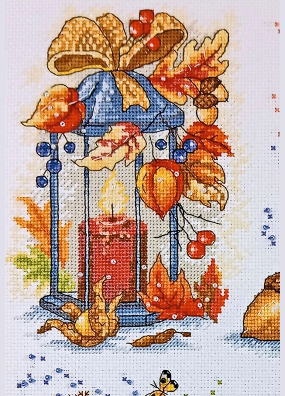 Набор для вышивки мулине ДМС и бисером "Осенний вернисаж", 30х37 см No Brand (340484886)