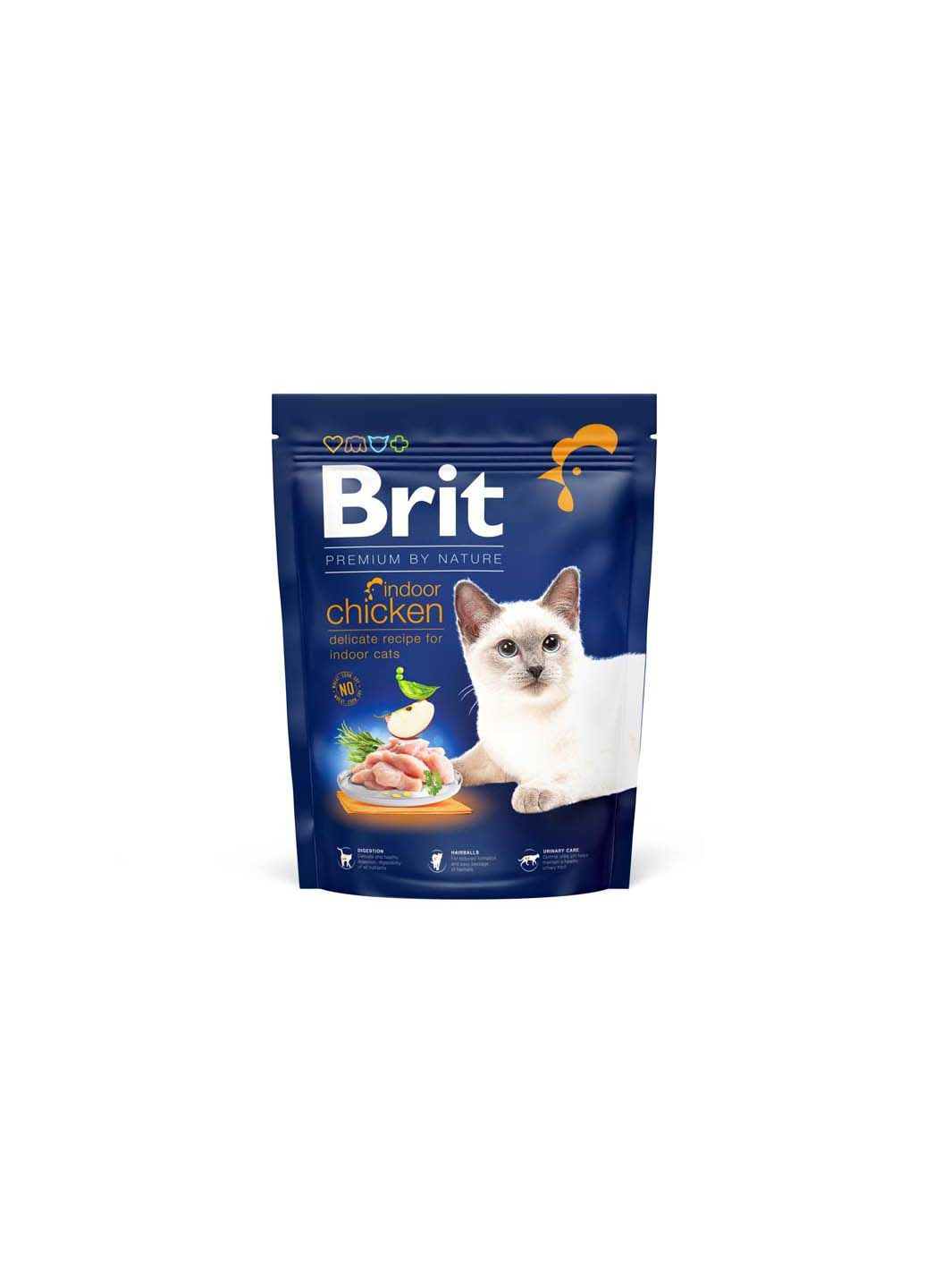 Сухий корм для кішок, що живуть у приміщенні by Nature Cat Indoor з куркою 300 г Brit Premium (286472864)