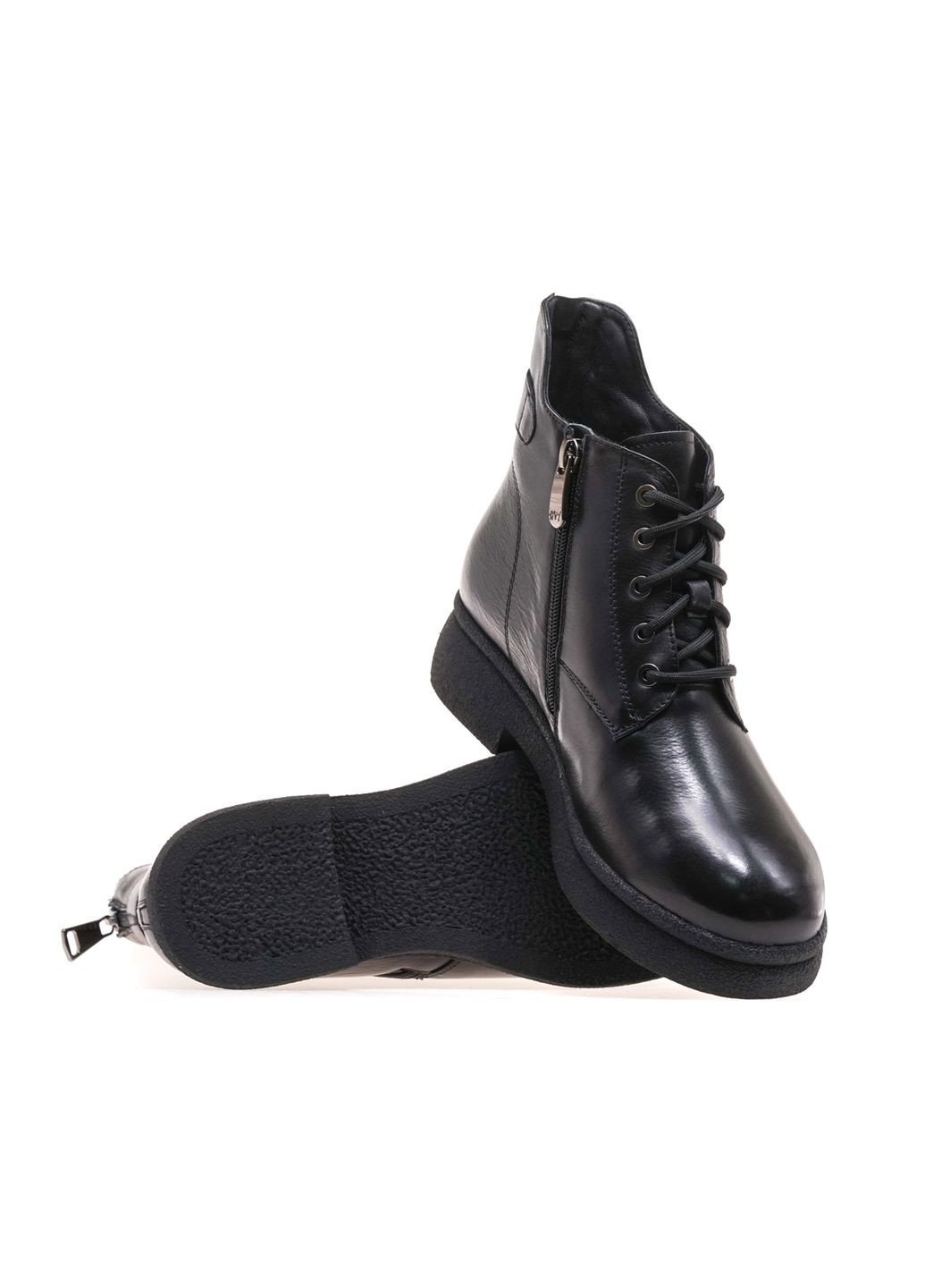 Осенние ботинки женские am216m-519-1/black leather Arees Meniwa