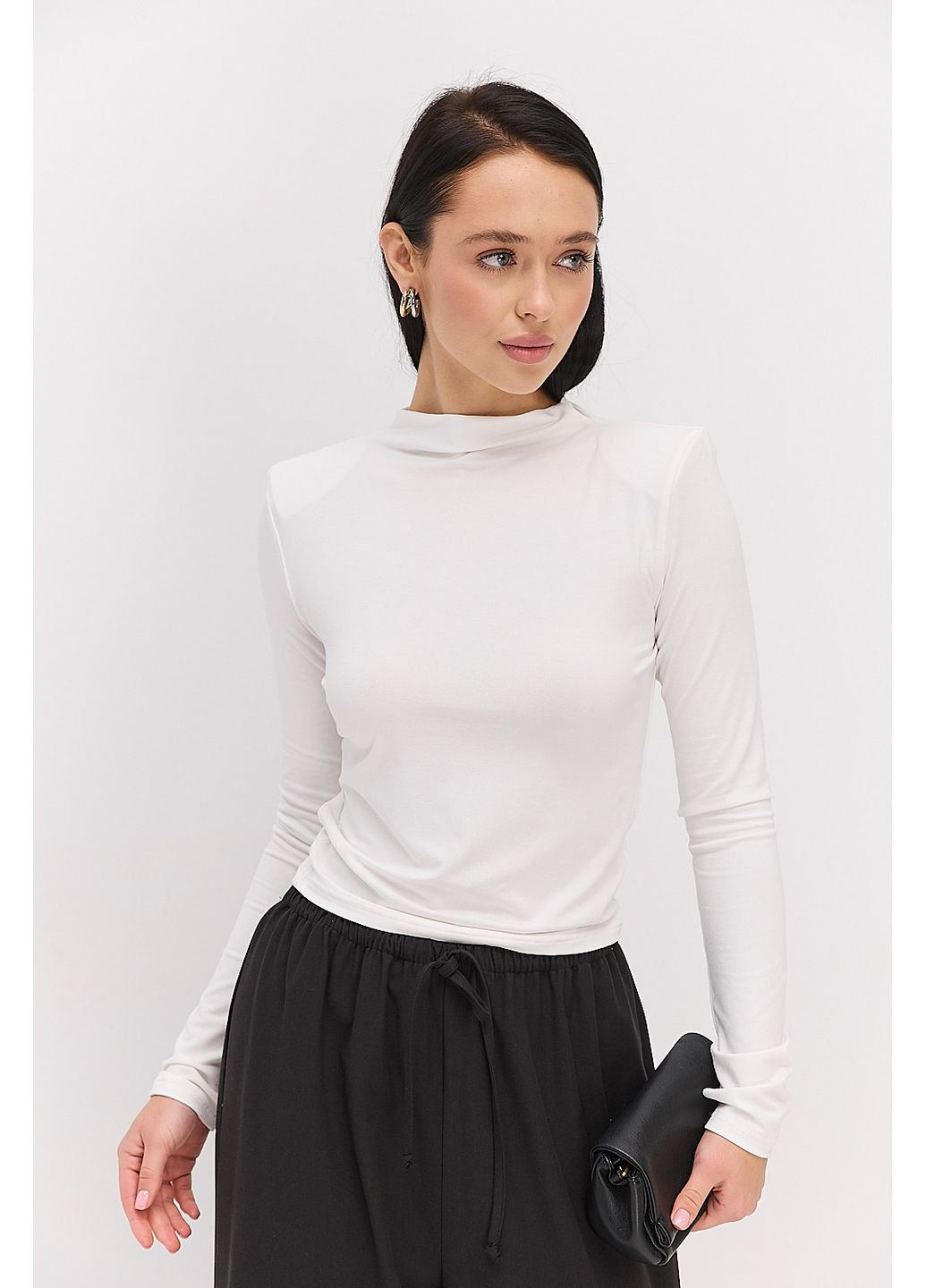 Жіночий лонгслів з плечиками і вирізом для великого пальця Arjen (370984588)