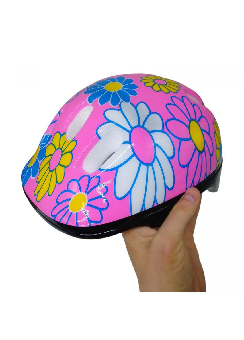 Детский защитный шлем для спорта, цветы (розовый) MIC (292707034)