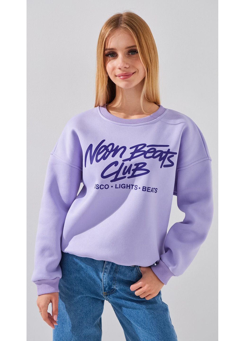 LAWA світшот з принтом для дівчинки p-gb02339 158 см shop (2888000026163) лавандовий