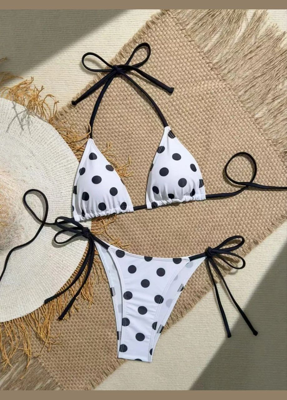 Белый летний купальник женский раздельный раздельный No Brand