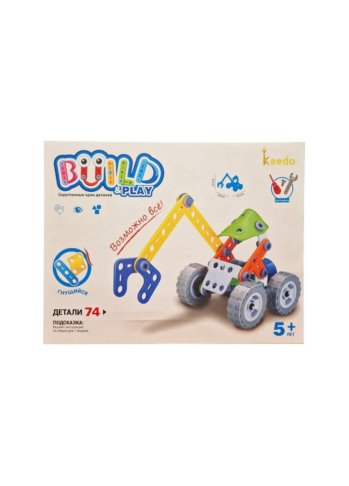 Конструктор Build&Play "Экскаватор" HANYE J-7704, 74 элемента No Brand (330601970)