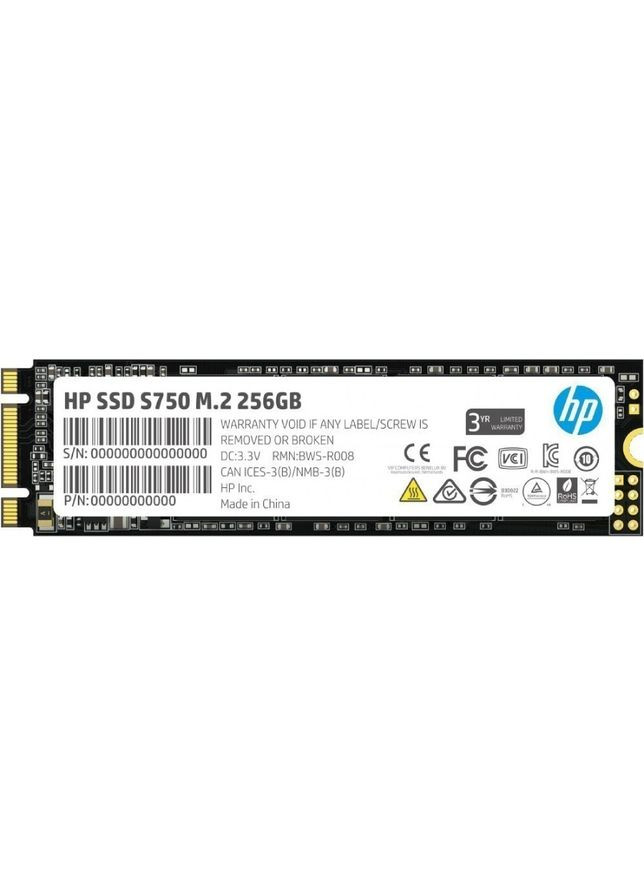 SSD 256Gb S750 M.2 2280 SATA III 3D NAND, Retail HP (314748835)