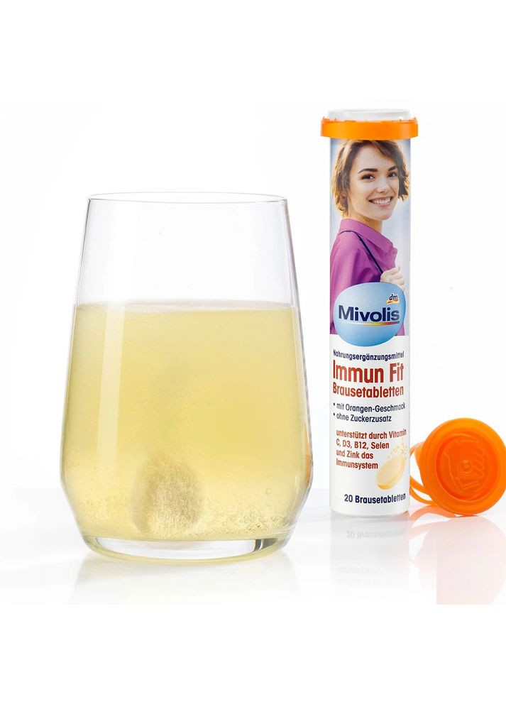 Вітаміни для імунітету у формі шипучих таблеток, 20 шт, 82 г, від DM (Німеччина) Mivolis (363053114)