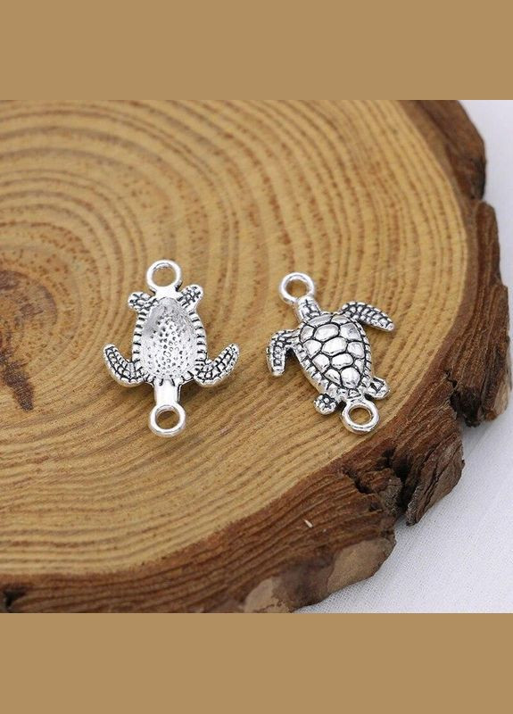 Конектор Фурнітура для браслета черепаха Античне срібло 20 мм x 15 мм Finding (315799788)