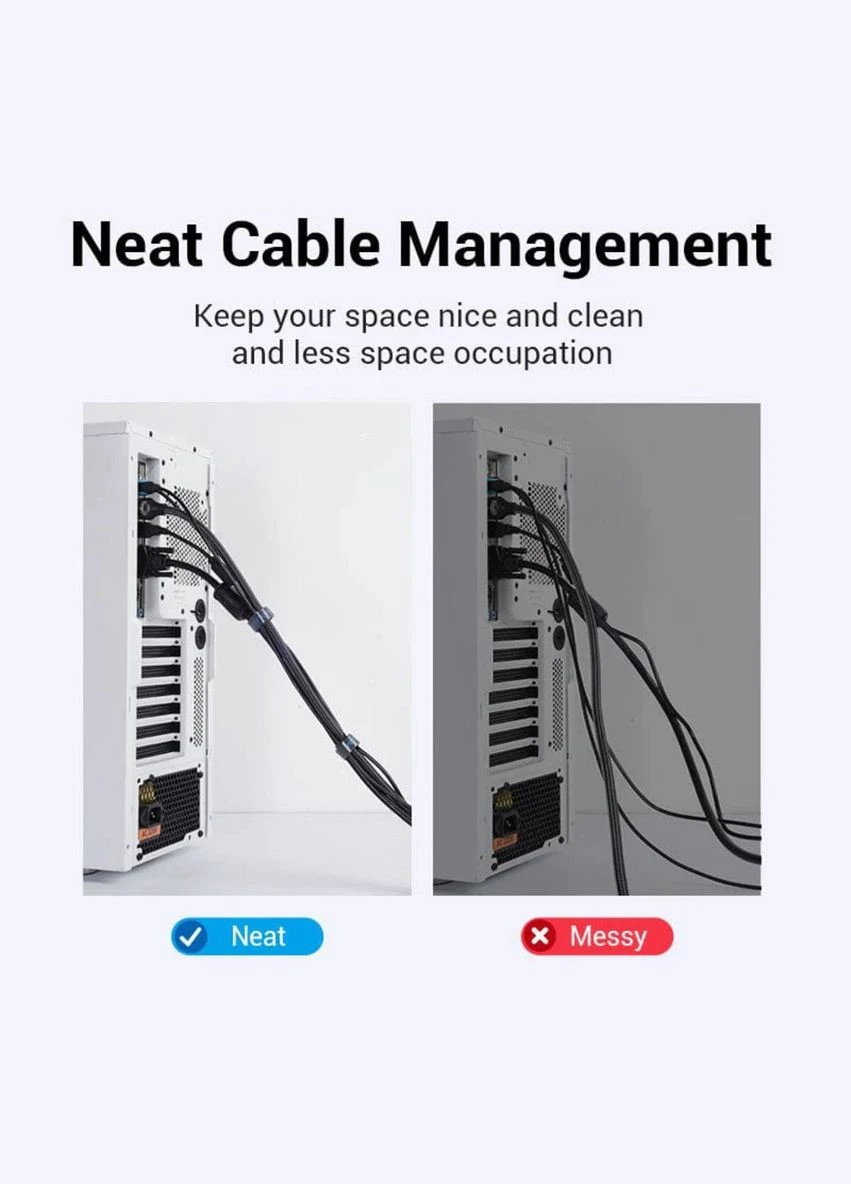 Органайзер для кабелей Cable Tie 2M Black (KAABH) Vention (302890644)