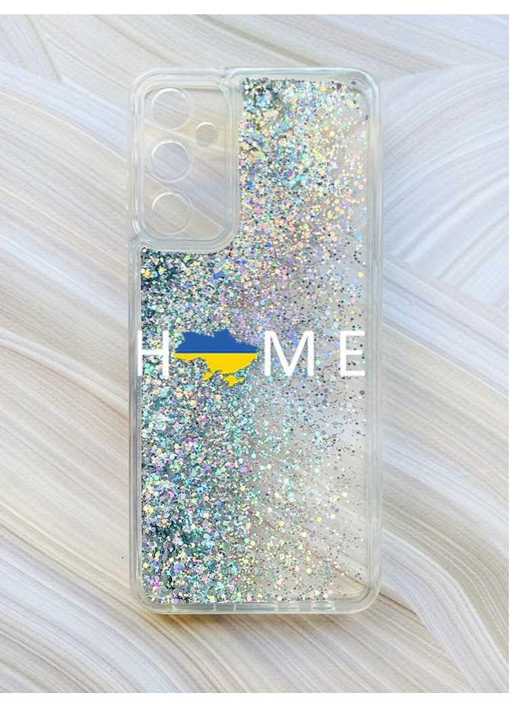 Чохол з плаваючими блискітками на Samsung Galaxy A34 5G (A346) Сріблястий:: Дім Україна (принт 73) CASE CONTROL (360709567)