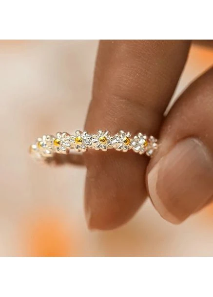 Детское кольцо в виде Ромашки, белое, регулируемое Fashion Jewelry (397533953)