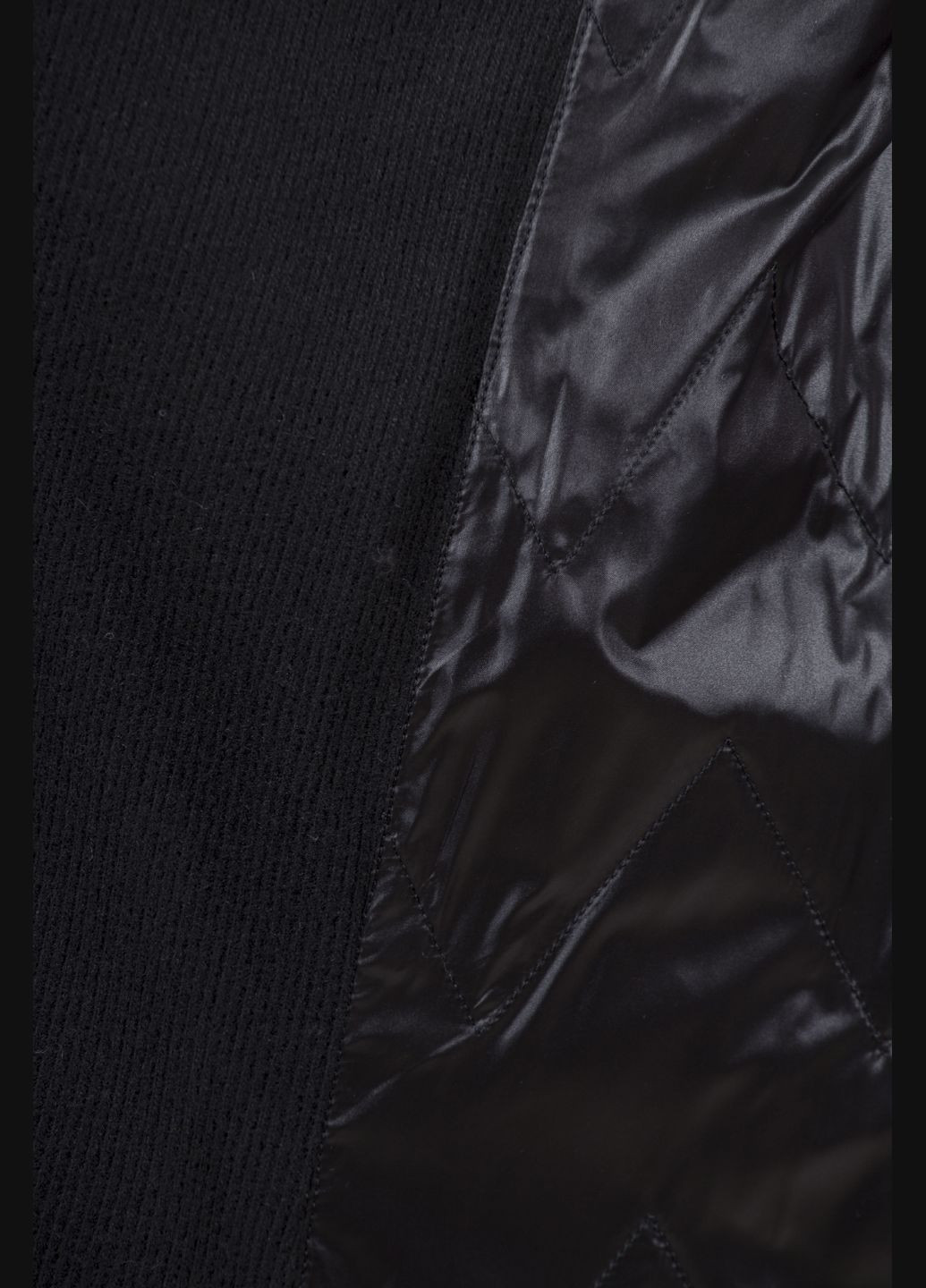 Черное демисезонное Женское осеннее синтепоновое пальто на запах без застежки, серое или черное Clasna (, ), 43592 No Brand