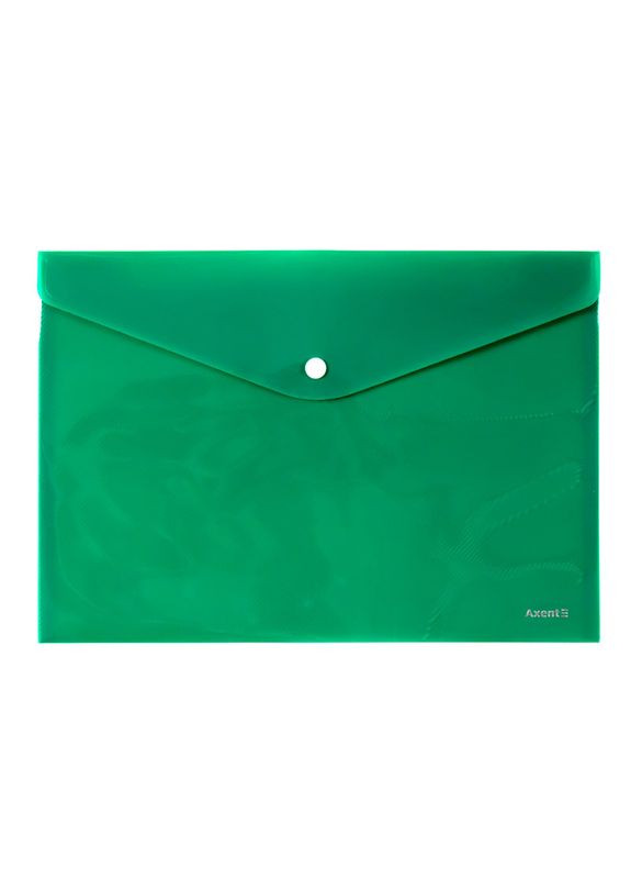 Папка-конверт А4 на кнопці зелена (12) (240) (480) 1412-25 Axent (322498823)