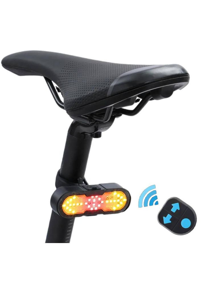 Велоліхтар STOP з акумулятором і пультом керування червоний жовтий для велосипеда ліхтар для безпеки Smart (372460287)