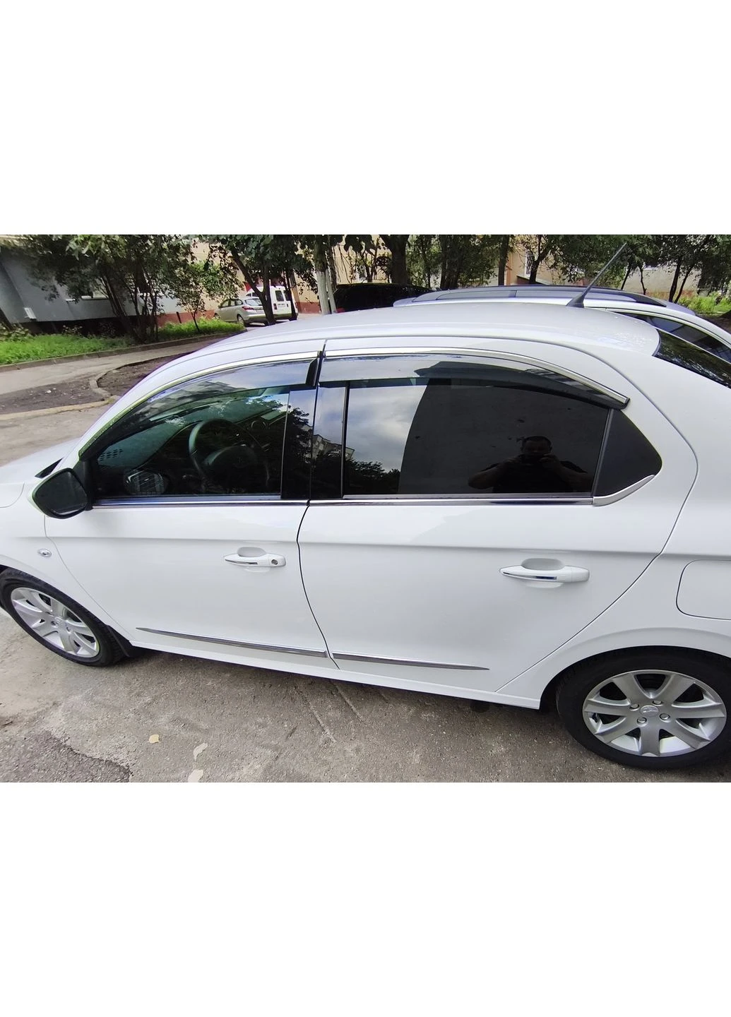 Окантовка вікон (нерж.) 4 шт, (без кватирки) для Citroen C-Elysee 2013-2022 рр CARMOS (392161936)