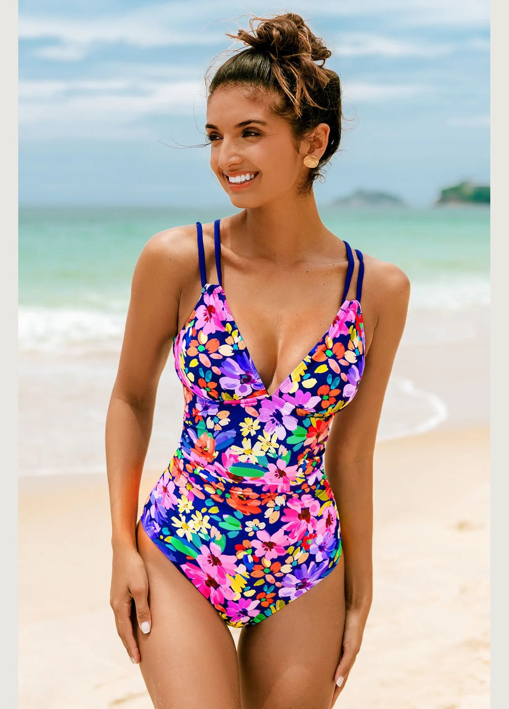 Фиолетовый летний купальник CUPSHE