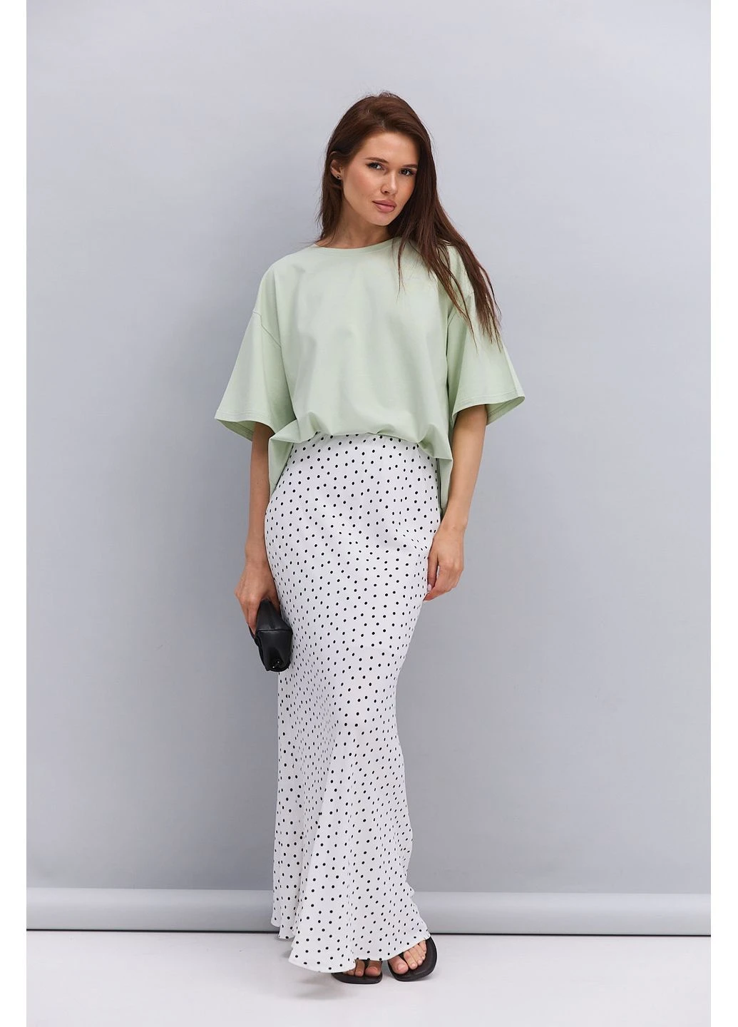 Женская oversize футболка мятного цвета Arjen - (393166007)