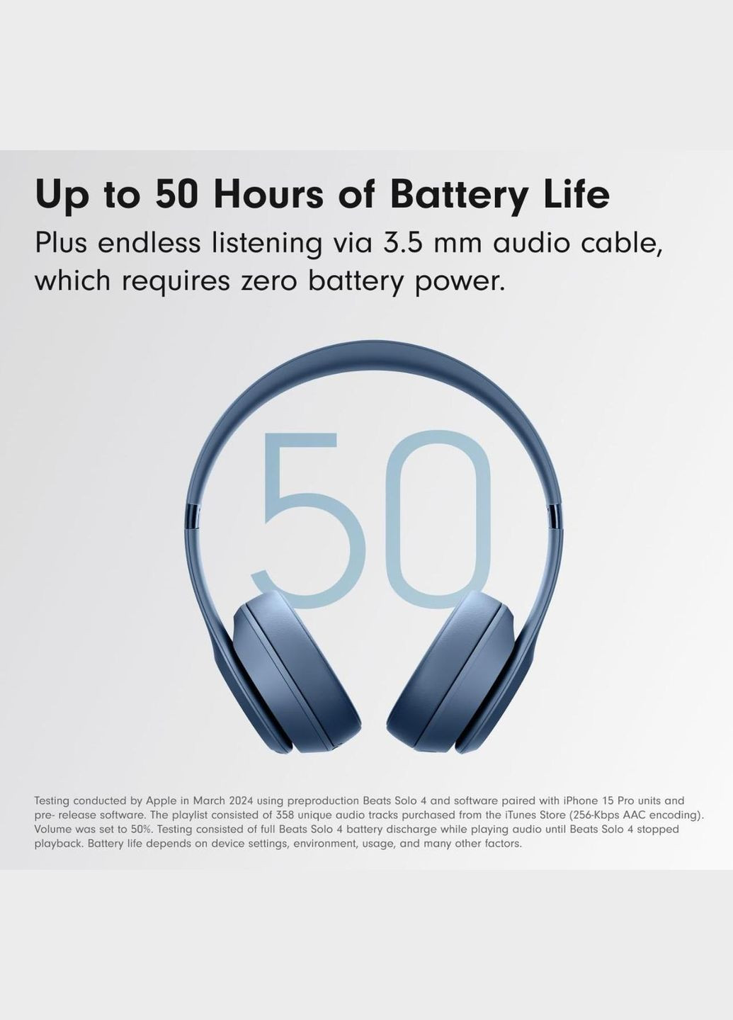 Наушники с микрофоном by Dr. Dre Solo 4 Slate Blue (MUW43) BEATS (299469554)