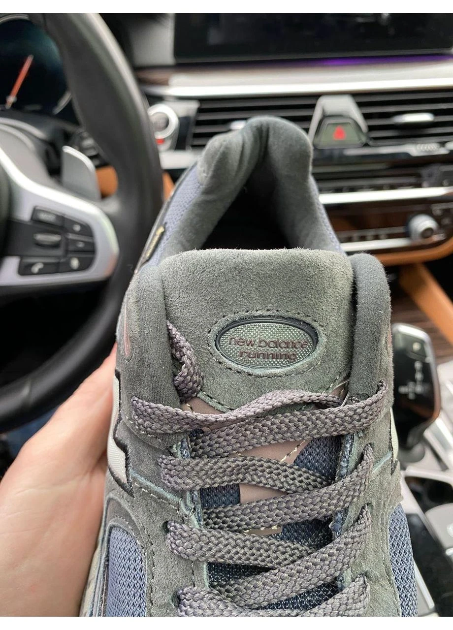 Серые демисезонные кроссовки мужские new balance 2002r grey green нью беланс 2002r No Brand