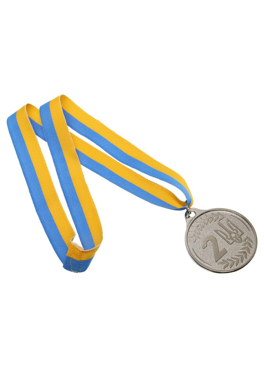Медаль спортивная с лентой UKRAINE с украинской символикой ø6,5см C-9293 (металл, ø6,5см, 35g SP-Sport (361439958)