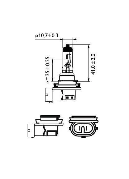 Автолампа галогенова 35W H8 12V 35W PGJ19-1 / STANDARD PS 12360 C1 Philips (386941741)