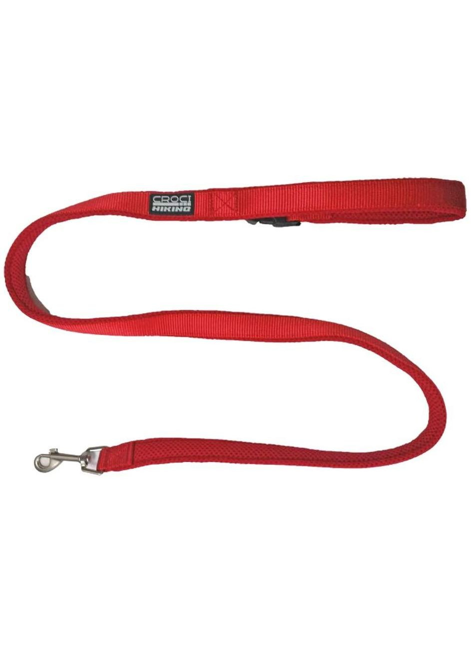 Поводок для собак нейлоновый 120 х 2 см Hiking Reflective красный (8023222171589) Croci (322125266)