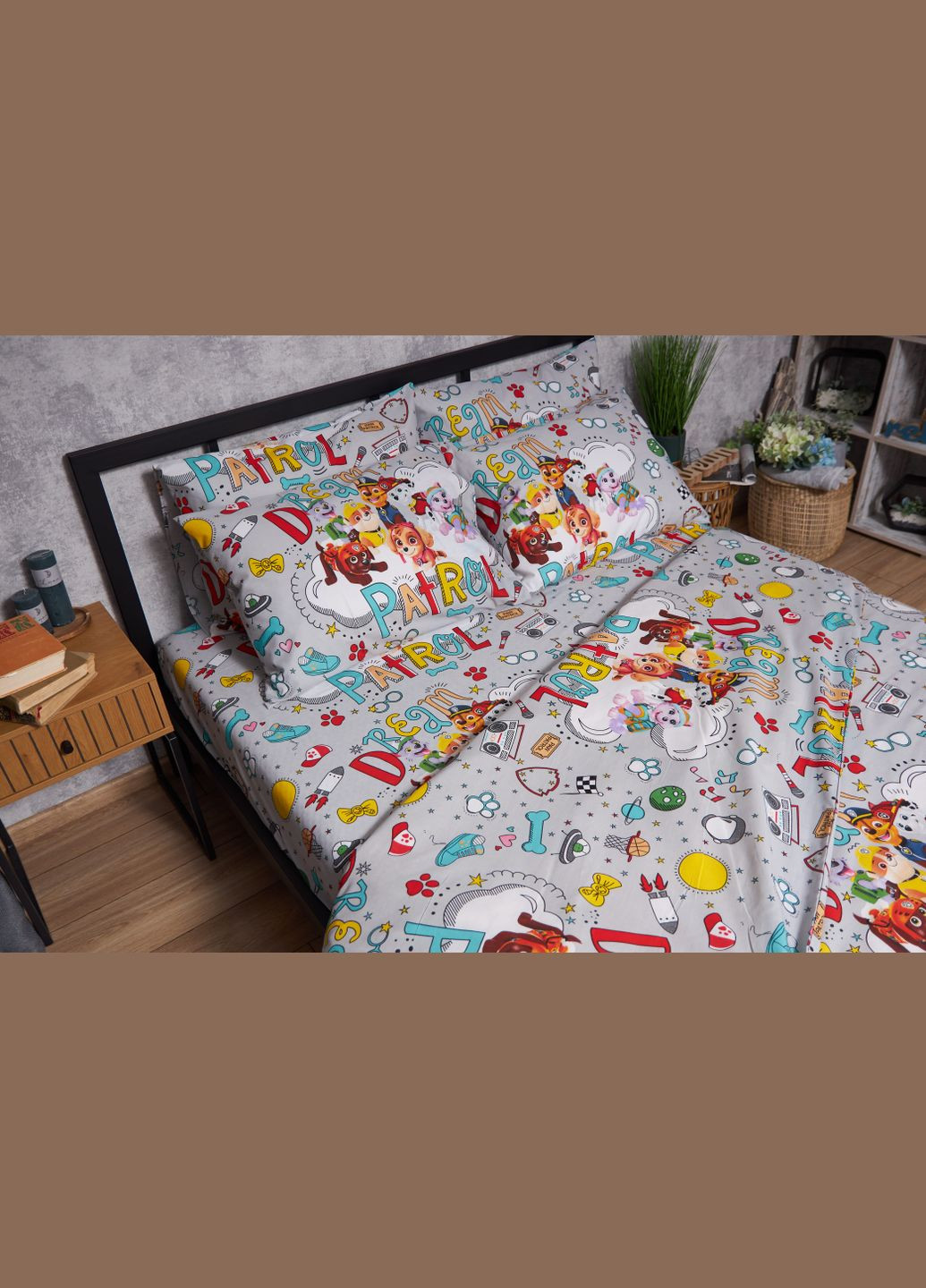 Комплект постельного белья Бязь Gold Люкс евро 200х220 наволочки 2х40х60 (MS-820002658) Moon&Star Dream Patrol (288535937)