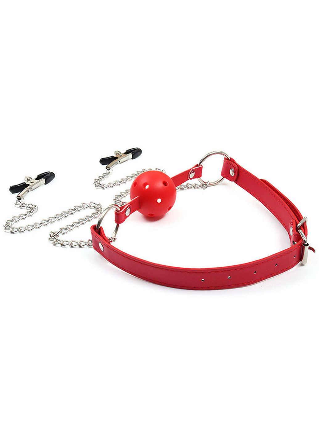 БДСМ Кляп с зажимами для сосков Langsha (311290755)